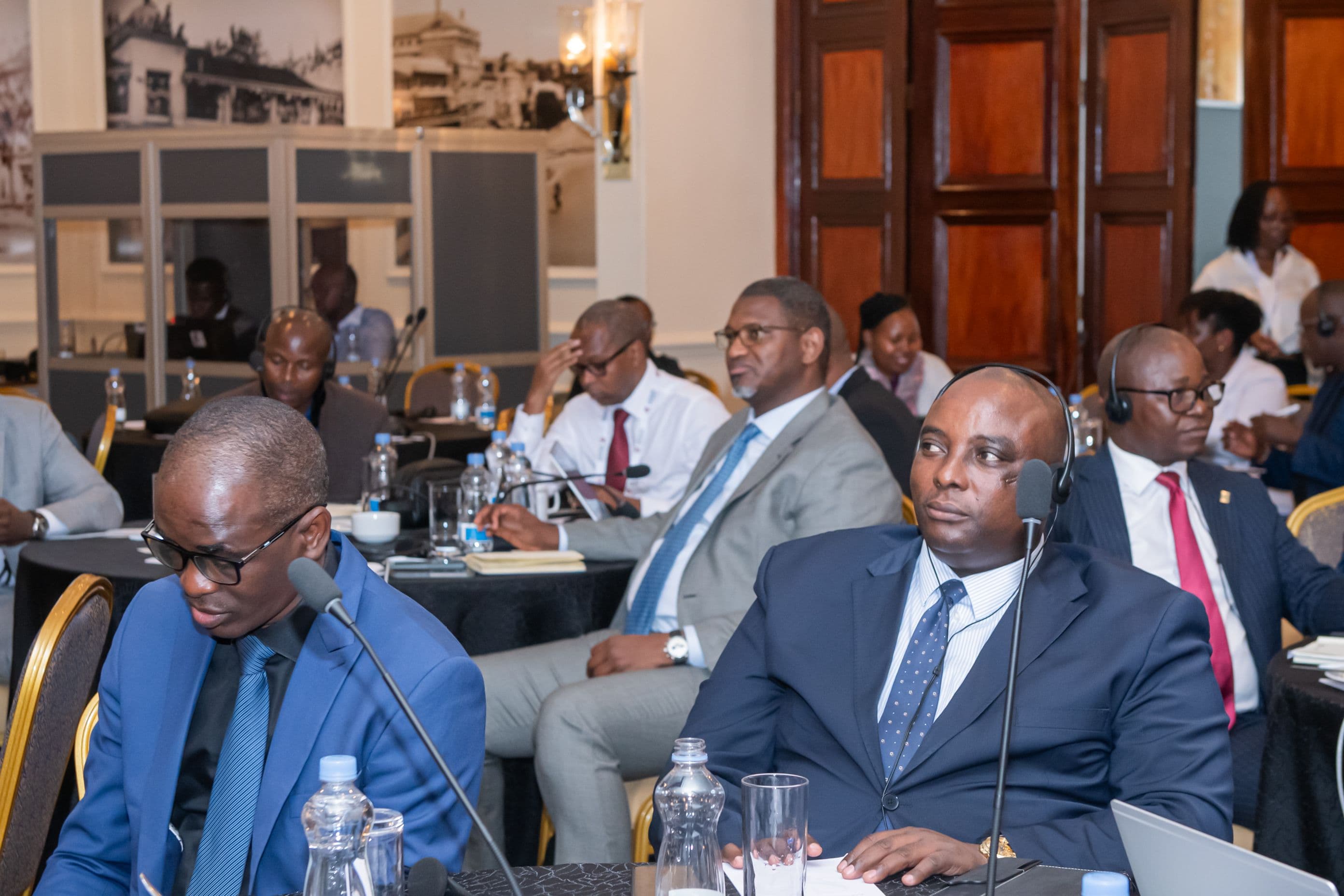 Delegates in discussion during a high-level agricultural finance session.